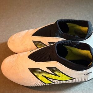 New Balance White and Yellow Soccer Cleats